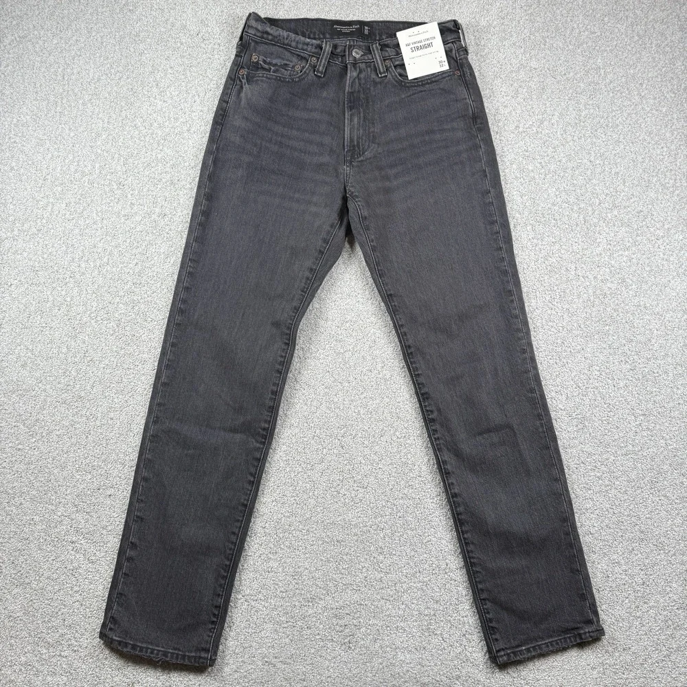 Abercrombie & Fitch Dark Gray Slim Straight Jeans - Picture 2 of 5